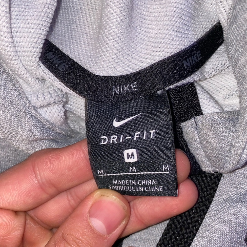Nike zip up grey hoodie